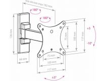 ArmMedia MARS-1 Black Универсальное поворотное крепление (VESA75-100, 20кг)