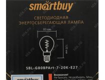 Smartbuy SBL-G80BPArt-7-20K-E27 (E27, 420 люмен, 2000К, 7Вт, 220-240В)