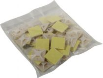 5bites CTM3030-50WH Самокл. площадка для крепления стяжек, 30х30 мм, белая, уп-ка 50 шт