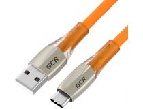 Greenconnect GCR-52520 QC Кабель 0.5m TypeC LED, быстрая зарядка, оранжевый TPE, 28/22 AWG