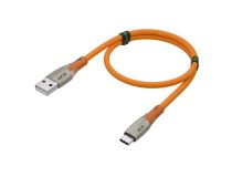 Greenconnect GCR-52520 QC Кабель 0.5m TypeC LED, быстрая зарядка, оранжевый TPE, 28/22 AWG