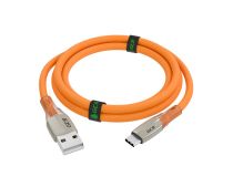 Greenconnect GCR-52520 QC Кабель 0.5m TypeC LED, быстрая зарядка, оранжевый TPE, 28/22 AWG
