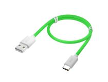 Greenconnect GCR-52494 QC Кабель 1.0m, TypeC, быстрая зарядка, зеленый TPE, белые коннекторы, 28/22 AWG