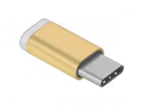 Greenconnect GCR-UC3U2MF-G Переходник USB Type C на micro USB 2.0, M/F, золотистый