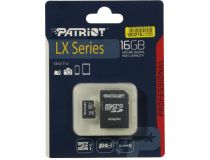 Patriot PSF16GMCSDHC10 microSDHC 16Gb UHS-I U1 + microSD-- SD Adapter