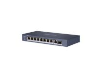 Коммутатор Hikvision DS-3E0510HP-E 9G 1SFP 6PoE+ 110W неуправляемый