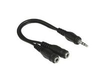 Hama 048925 Кабель-разветвитель Jack3.5-M -- 2xJack3.5-F 0.2м