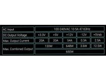 Блок питания Aerocool/Formula KCAS PLUS GOLD 650W (RTL) 650W ATX (24+2x4+2x6/8пин)