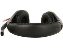 Наушники с микрофоном OKLICK HS-L100 Black-Red (шнур 2м, с регулятором громкости) 359485 