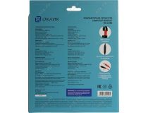 Наушники с микрофоном OKLICK HS-L100 Black-Red (шнур 2м, с регулятором громкости) 359485 