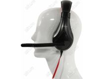 Наушники с микрофоном OKLICK HS-L100 Black-Red (шнур 2м, с регулятором громкости) 359485 