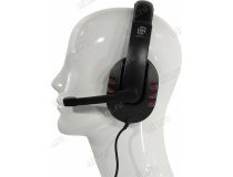 Наушники с микрофоном OKLICK HS-L380G Black-Red  (шнур 1.8м) 1100404 