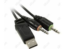 Наушники с микрофоном OKLICK HS-L550G Black  (шнур 2.2м)  1102302 