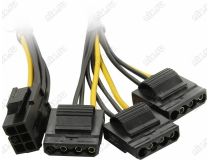 Переходник-разветвитель питания для вентиляторов 6pin- 3 big, 20 см