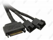 Переходник-разветвитель питания для вентиляторов 1SATA- 2x4pin, 30 см