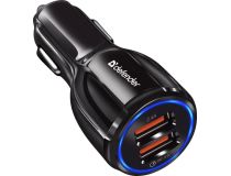 Defender UCA-100 83833 Автомобильное зарядное уст-во USB (Вх. DC12-24V, Вых. DC5-12V, 30W, 2xUSB)