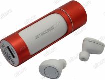 Наушники с микрофоном JETACCESS  WBS-60 White-Red  (Bluetooth5.0)