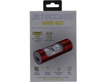 Наушники с микрофоном JETACCESS  WBS-60 White-Red  (Bluetooth5.0)