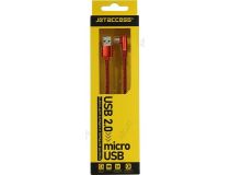 JETACCESS JA-DC25 2м Red Кабель USB 2.0 AM - micro-B 2м, Г-образный коннектор