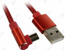 JETACCESS JA-DC25 2м Red Кабель USB 2.0 AM - micro-B 2м, Г-образный коннектор
