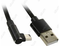 JETACCESS JA-DC25 2м Black Кабель USB 2.0 AM - micro-B 2м, Г-образный коннектор
