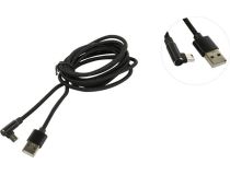 JETACCESS JA-DC25 2м Black Кабель USB 2.0 AM - micro-B 2м, Г-образный коннектор
