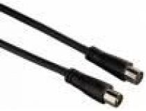 Кабель антенный Hama Coax (m)/Coax (f) 1.5м. черный (00122408)