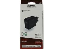 Hama 183284 Зарядное устройство USB-C (Вх.AC100-240V, Вых.DC5/9/12V, 18W, USB-C)