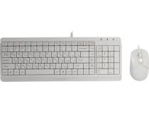 Клавиатура A4Tech Fstyler F1512 White (Кл-ра, USB,+Мышь,3кн, Roll, USB)