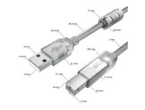 Greenconnection GCR-52421-0.75m Кабель USB 2.0 A-- B 0.75м 2 фильтра