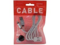 Smartbuy iK-512MSH white Кабель USB AM-- Lightning 1м