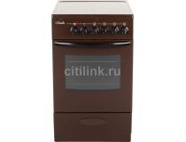 Плита Электрическая Лысьва EF4011MK00 коричневый стеклокерамика (без крышки)