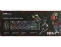 Defender Singularity Gaming Combo MKP-118 (кл-ра, мышь, гарнитура, коврик) 52118 