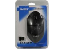 SVEN Wireless Optical Mouse RX-515SW Black  (RTL) USB 4btn+Roll