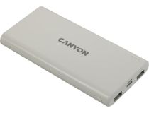 Внешний аккумулятор CANYON CNE-CPB1006W  White (2xUSB 2.1A, 10000mAh)
