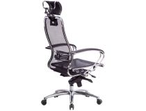 Кресло офисное Метта Samurai S-2.04 черный, сетка, до 120 кг, подголовник