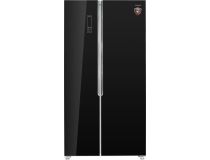 426807 Холодильник Weissgauff WSBS 500 NFB Inverter черное стекло (двухкамерный)