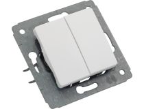 Legrand 773658 Выключатель (2клав., внут., без рамки, белый)