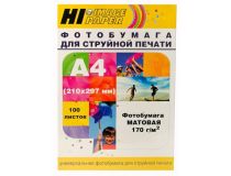 Hi-Image Paper MC170-A4-100 (A4, 210x297мм, 100 листов, 170 г/м2) бумага матовая
