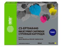 Картридж струйный Cactus CS-EPT04A440 желтый (85мл) для Epson WorkForce Pro WF-C8190, WF-C8690
