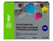 Картридж Cactus CS-EPT04B140 Black для Epson WorkForce Pro WF-C8190/C8690/C8610 (120мл)