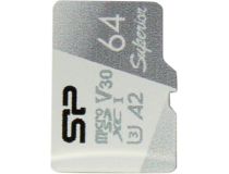 Silicon Power SP064GBSTXDA2V20 microSDXC Memory Card 64Gb UHS-I U3 V30 A2