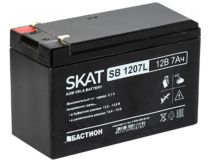 SKAT SB 1207L АКБ свинцово-кислотная тип AGM 12V 7Ач Iзар.2,1А, ножевые клеммы