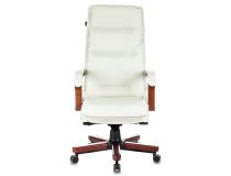 Бюрократ T-9927WALNUT/IVORY  Кресло руководителя (кожа, слоновая кость)