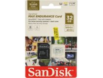 SanDisk Max Endurance SDSQQVR-032G-GN6IA microSDHC Memory Card 32Gb UHS-I U3 + microSD-- SD Adapter