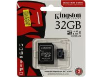 Kingston SDCIT2/32GB microSDXC Memory Card 32Gb UHS-I U3 + microSD-- SD Adapter