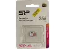 Silicon Power SP256GBSTXDV3V20 microSDXC Memory Card 256Gb UHS-I U3 V30 A1