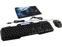 Defender LEED MKP-116  (Кл-ра,USB+Мышь 6кн,Roll,USB,коврик)  52116 