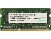 Apacer DS.04G2K.KAM DDR3 SODIMM 4Gb  PC3-12800 CL11 (for NoteBook)