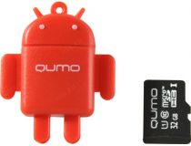 Qumo Fundroid QM32GCR-MSD10-FD-RED MicroSDHC Memory Card 32Gb Class10 + USB microSD Reader